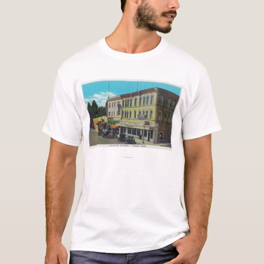 Buiten Uitzicht van het Palace HotelUkiah, CA T-shirt (Voorkant)