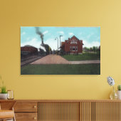 Buiten Uitzicht van het Passenger Station van Rock Canvas Afdruk (Insitu (Woonkamer))