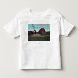 Buiten Uitzicht van het Passenger Station van Rock Kinder Shirts