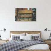 Buiten Uitzicht van het Paul Revere House # 3 Canvas Afdruk (Insitu (Slaapkamer))