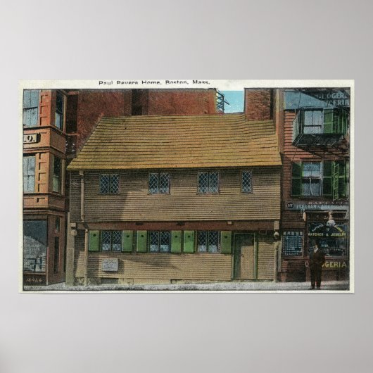 Buiten Uitzicht van het Paul Revere House # 3 Poster (Voorkant)