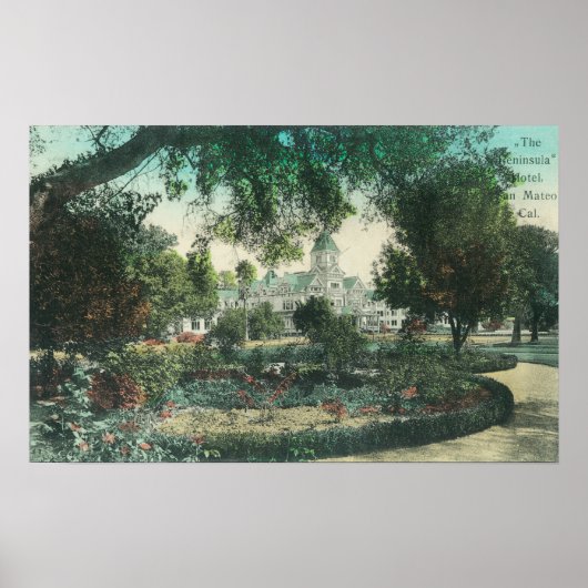 Buiten Uitzicht van het Peninsula Hotel Poster (Voorkant)