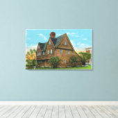 Buiten Uitzicht van het Pequot House Canvas Afdruk (Insitu (Houten vloer))