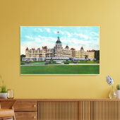 Buiten Uitzicht van het Poolse Lenthuis Canvas Afdruk (Insitu (Woonkamer))