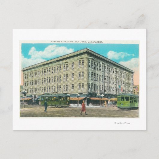 Buiten Uitzicht van het Porter-gebouw Briefkaart (Voorkant)