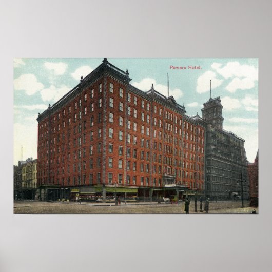 Buiten Uitzicht van het Powers Hotel Poster (Voorkant)