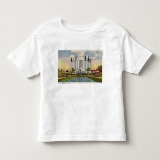 Buiten Uitzicht van het reisgebouw Kinder Shirts (Voorkant)