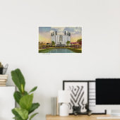 Buiten Uitzicht van het reisgebouw Poster (Thuiskantoor)
