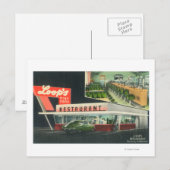 Buiten Uitzicht van het restaurant van Loop Ventur Briefkaart (Voorkant / Achterkant)