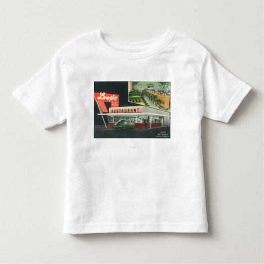 Buiten Uitzicht van het restaurant van Loop Ventur Kinder Shirts (Voorkant)