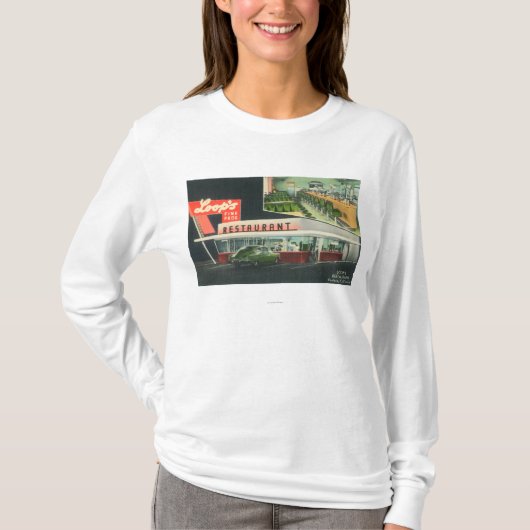 Buiten Uitzicht van het restaurant van Loop Ventur T-shirt (Voorkant)