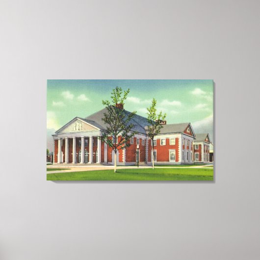 Buiten Uitzicht van het Saratoga-bioscoop Canvas Afdruk (Voorkant)