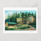 Buiten Uitzicht van het schoolhuis en het postkant Briefkaart (Voorkant)
