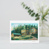 Buiten Uitzicht van het schoolhuis en het postkant Briefkaart (Staand voorkant)