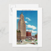 Buiten Uitzicht van het spoorweggebouw Briefkaart (Voorkant / Achterkant)