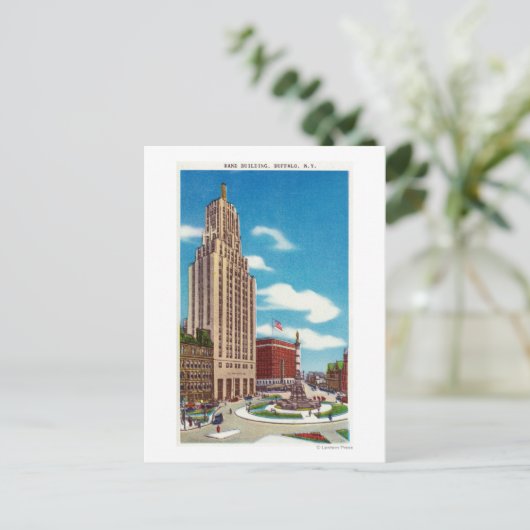 Buiten Uitzicht van het spoorweggebouw Briefkaart (Staand voorkant)