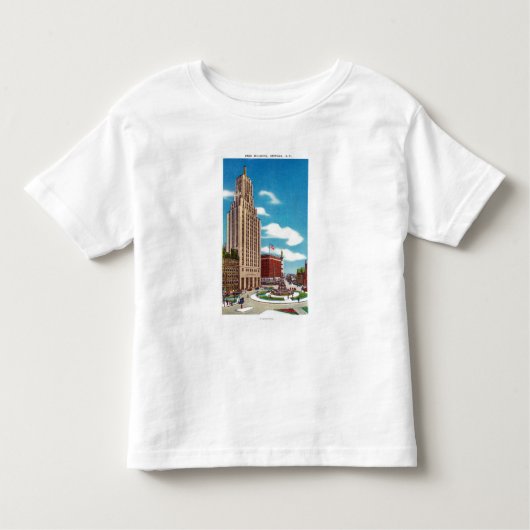 Buiten Uitzicht van het spoorweggebouw Kinder Shirts (Voorkant)