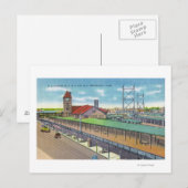 Buiten Uitzicht van het spoorwegstation Briefkaart (Voorkant / Achterkant)