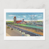 Buiten Uitzicht van het spoorwegstation Briefkaart (Voorkant)