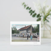 Buiten Uitzicht van het spoorwegstation op de vier Briefkaart (Staand voorkant)