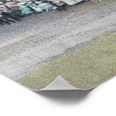 Buiten Uitzicht van het spoorwegstation op de vier Poster (Hoek)