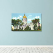 Buiten Uitzicht van het Staatsgebouw nr. 2 Canvas Afdruk (Insitu (Houten vloer))