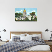 Buiten Uitzicht van het Staatsgebouw nr. 2 Canvas Afdruk (Insitu (Slaapkamer))