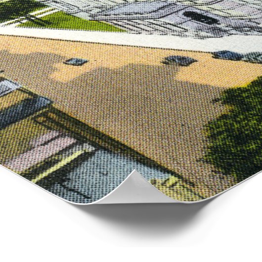 Buiten Uitzicht van het Staatsgebouw # Poster (Hoek)