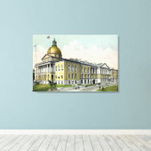 Buiten Uitzicht van het Staatshuis # 2 Canvas Afdruk (Insitu (Houten vloer))