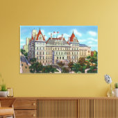 Buiten Uitzicht van het staatskapitaal Canvas Afdruk (Insitu (Woonkamer))