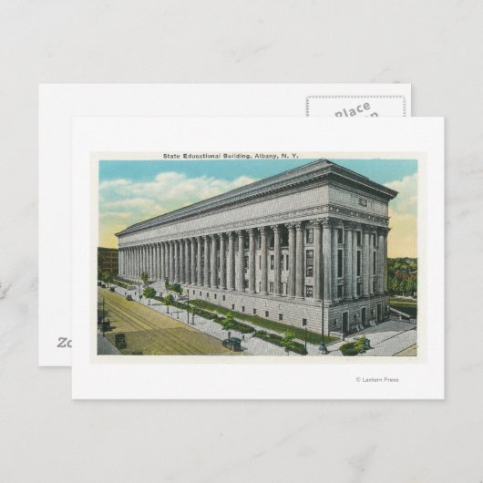 Buiten Uitzicht van het staatsonderwijsgebouw Briefkaart (Voorkant / Achterkant)