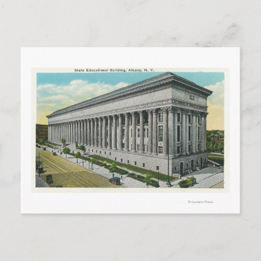 Buiten Uitzicht van het staatsonderwijsgebouw Briefkaart (Voorkant)