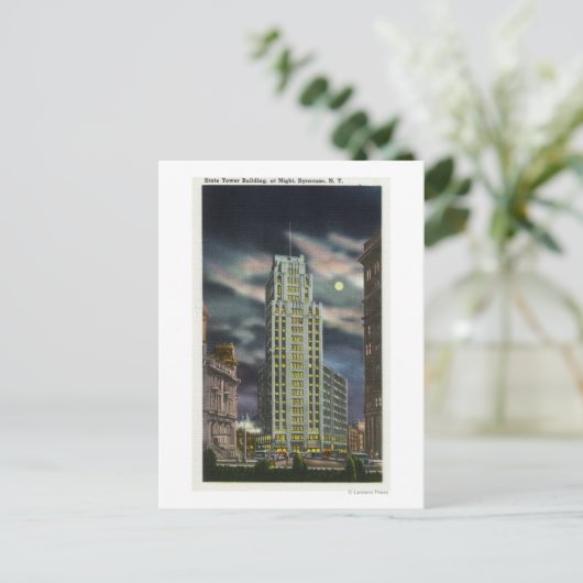 Buiten Uitzicht van het staatstowergebouw bij nach Briefkaart (Staand voorkant)