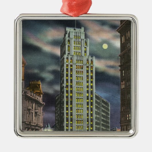 Buiten Uitzicht van het staatstowergebouw bij nach Metalen Ornament (Voorkant)