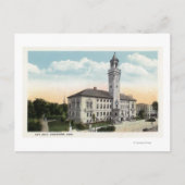 Buiten Uitzicht van het stadhuis Briefkaart (Voorkant)