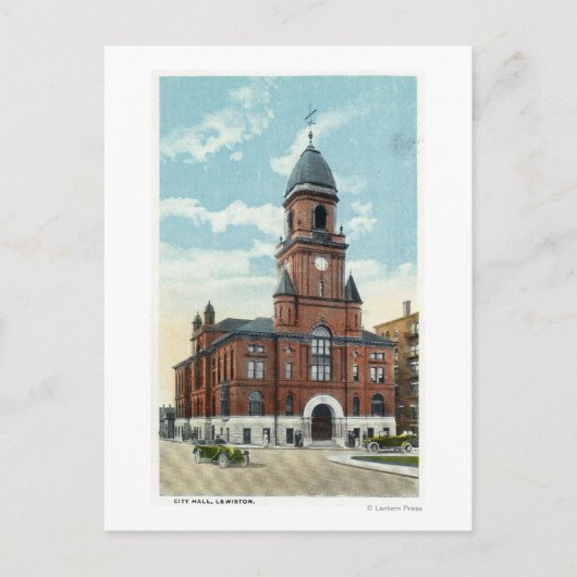 Buiten Uitzicht van het stadhuis Briefkaart (Voorkant)