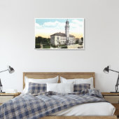 Buiten Uitzicht van het stadhuis Canvas Afdruk (Insitu (Slaapkamer))