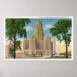 Buiten Uitzicht van het stadhuis en de McKinley Poster