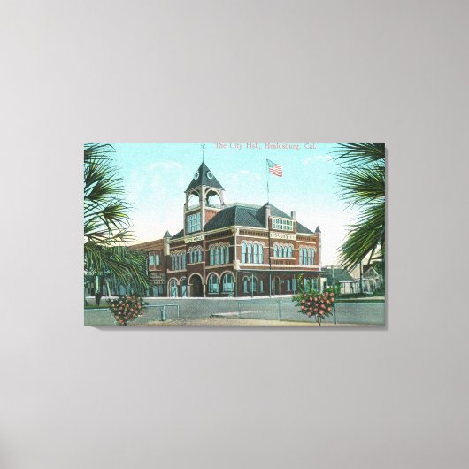 Buiten Uitzicht van het stadhuis Healdsburg, CA Canvas Afdruk (Voorkant)