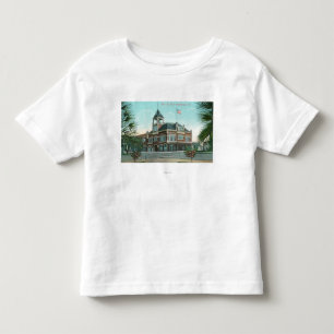 Buiten Uitzicht van het stadhuis Healdsburg, CA Kinder Shirts