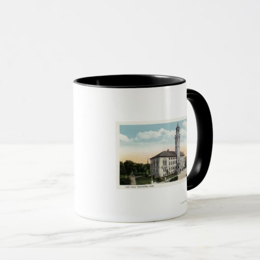 Buiten Uitzicht van het stadhuis Mok (Voorkant rechts)