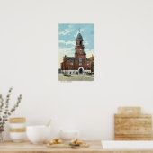 Buiten Uitzicht van het stadhuis Poster (Keuken)