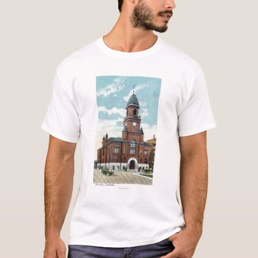 Buiten Uitzicht van het stadhuis T-shirt (Voorkant)