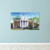 Buiten Uitzicht van het stadhuis van Memorial Canvas Afdruk (Insitu (Houten vloer))