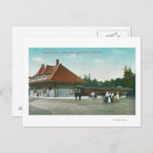 Buiten Uitzicht van het station Briefkaart (Voorkant / Achterkant)