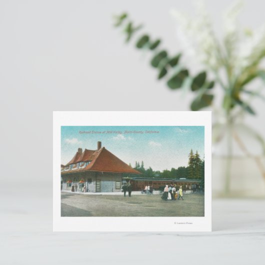 Buiten Uitzicht van het station Briefkaart (Staand voorkant)