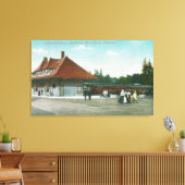 Buiten Uitzicht van het station Canvas Afdruk (Insitu (Woonkamer))