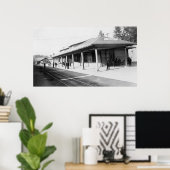 Buiten Uitzicht van het station Colfax Train Poster (Thuiskantoor)