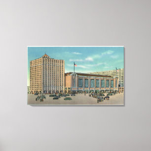 Buiten Uitzicht van het station van het noorden Canvas Afdruk