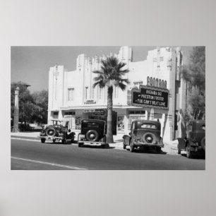 Buiten Uitzicht van het theater van Fontana Poster